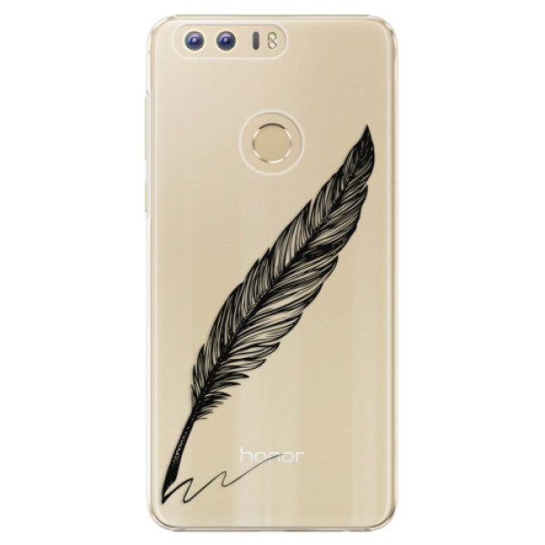 Plastové pouzdro iSaprio - Writing By Feather - black - Huawei Honor 8