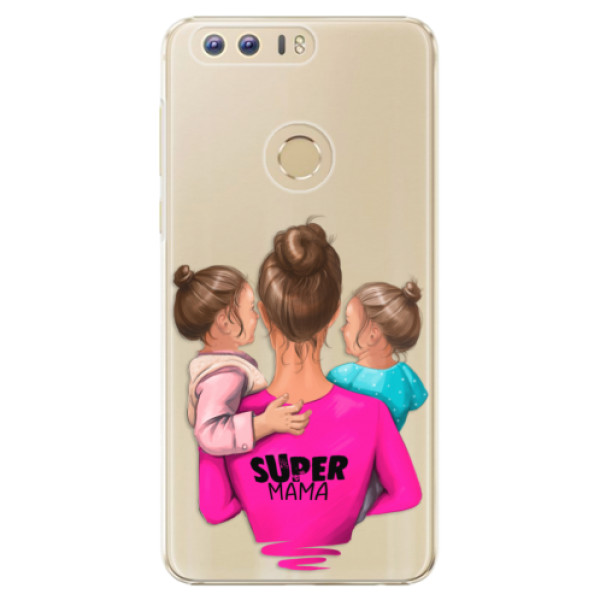 Plastové pouzdro iSaprio - Super Mama - Two Girls - Huawei Honor 8