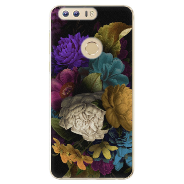 Plastové pouzdro iSaprio - Dark Flowers - Huawei Honor 8