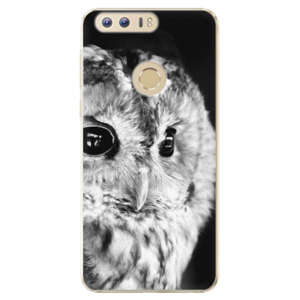 Plastové pouzdro iSaprio - BW Owl - Huawei Honor 8