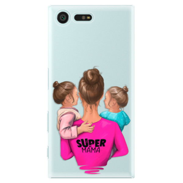 Plastové pouzdro iSaprio - Super Mama - Two Girls - Sony Xperia X Compact