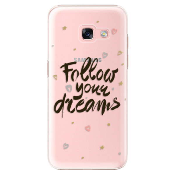 Plastové pouzdro iSaprio - Follow Your Dreams - black - Samsung Galaxy A3 2017