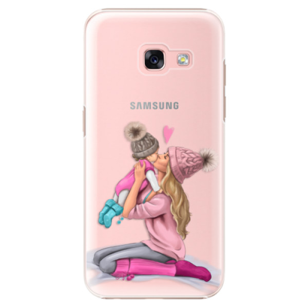 Plastové pouzdro iSaprio - Kissing Mom - Blond and Girl - Samsung Galaxy A3 2017