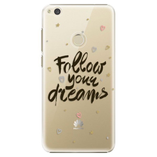 Plastové pouzdro iSaprio - Follow Your Dreams - black - Huawei P9 Lite 2017