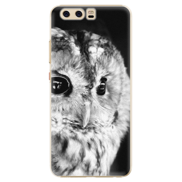 Plastové pouzdro iSaprio - BW Owl - Huawei P10