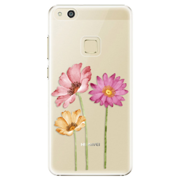 Plastové pouzdro iSaprio - Three Flowers - Huawei P10 Lite