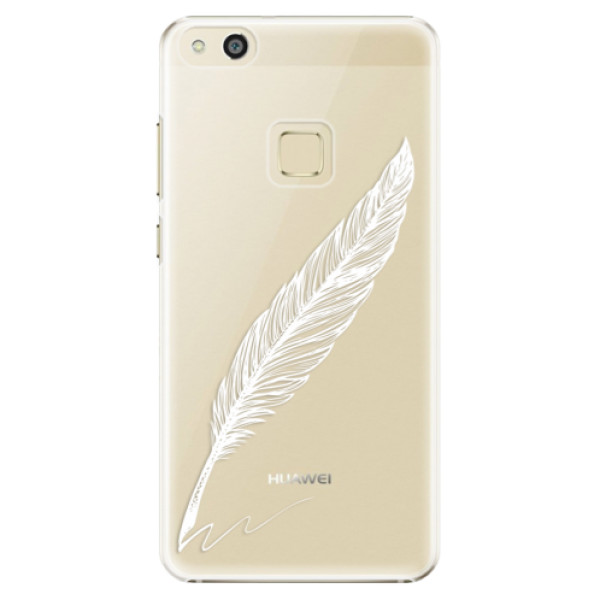 Plastové pouzdro iSaprio - Writing By Feather - white - Huawei P10 Lite