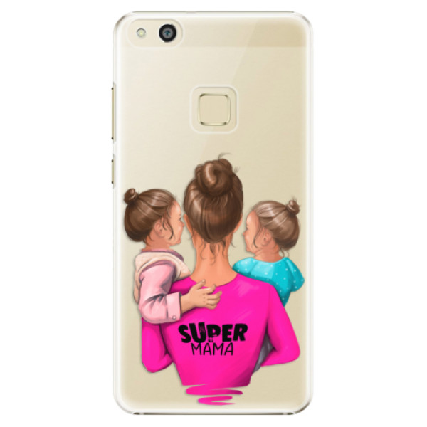 Plastové pouzdro iSaprio - Super Mama - Two Girls - Huawei P10 Lite