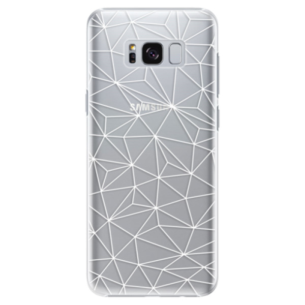 Plastové pouzdro iSaprio - Abstract Triangles 03 - white - Samsung Galaxy S8 Plus