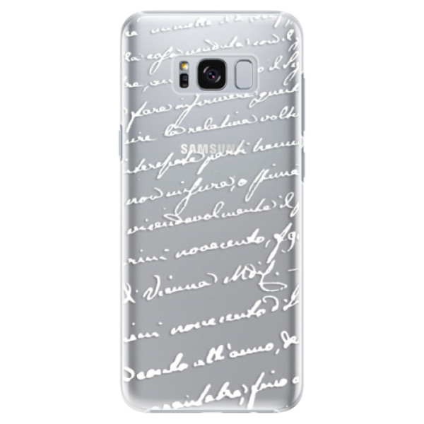 Plastové pouzdro iSaprio - Handwriting 01 - white - Samsung Galaxy S8 Plus
