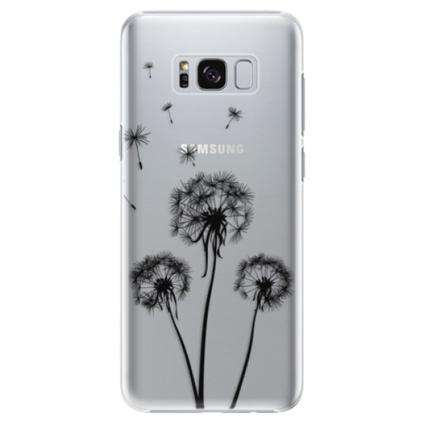 Plastové pouzdro iSaprio - Three Dandelions - black - Samsung Galaxy S8 Plus