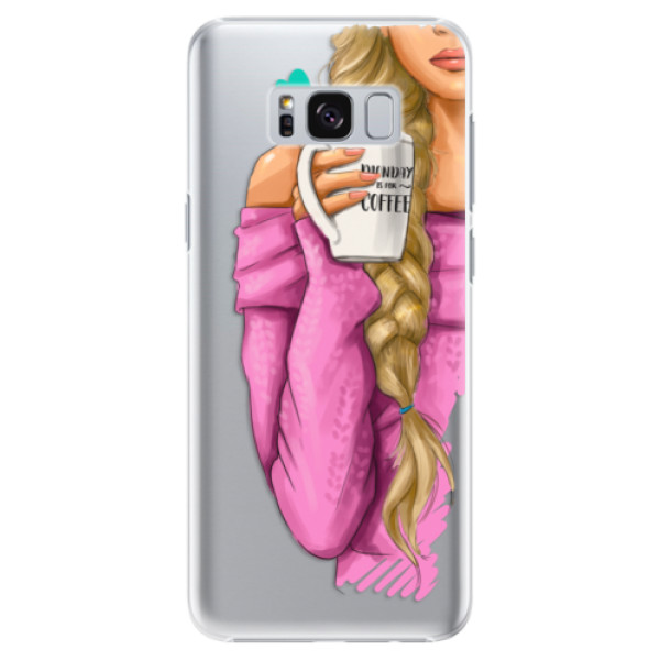 Plastové pouzdro iSaprio - My Coffe and Blond Girl - Samsung Galaxy S8 Plus