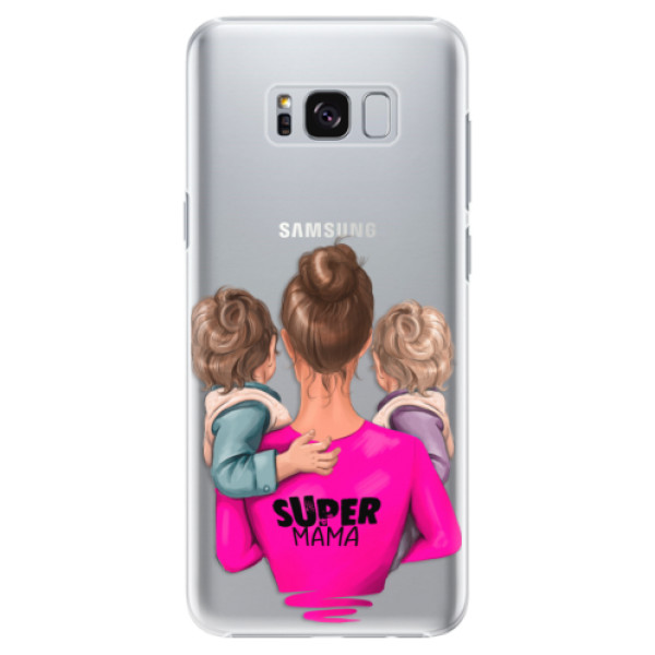 Plastové pouzdro iSaprio - Super Mama - Two Boys - Samsung Galaxy S8 Plus