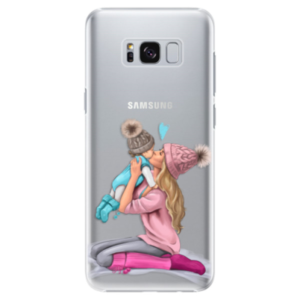 Plastové pouzdro iSaprio - Kissing Mom - Blond and Boy - Samsung Galaxy S8 Plus