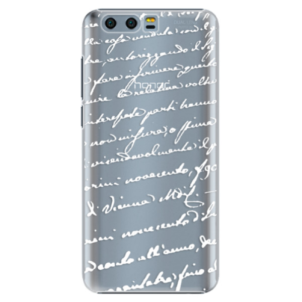 Plastové pouzdro iSaprio - Handwriting 01 - white - Huawei Honor 9