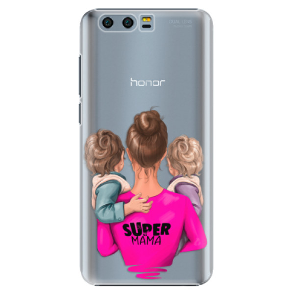 Levně Plastové pouzdro iSaprio - Super Mama - Two Boys - Huawei Honor 9