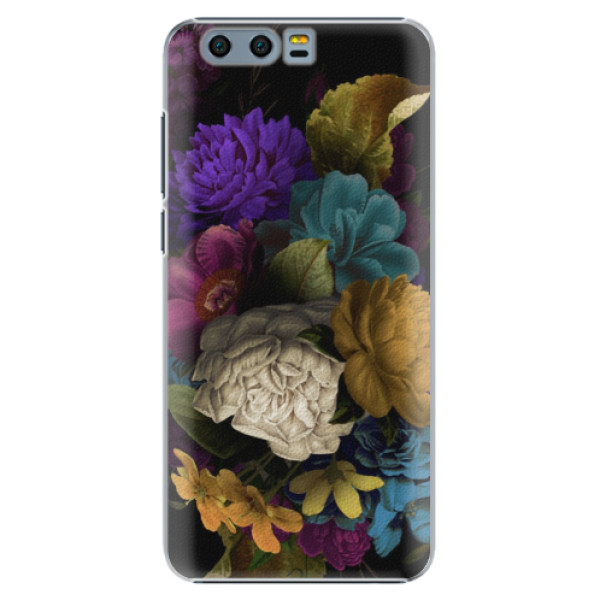 Plastové pouzdro iSaprio - Dark Flowers - Huawei Honor 9