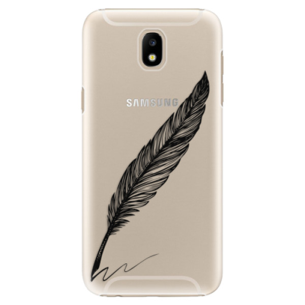 Plastové pouzdro iSaprio - Writing By Feather - black - Samsung Galaxy J5 2017
