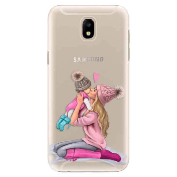 Plastové pouzdro iSaprio - Kissing Mom - Blond and Girl - Samsung Galaxy J5 2017