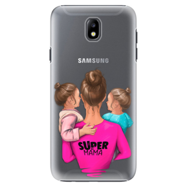 Plastové pouzdro iSaprio - Super Mama - Two Girls - Samsung Galaxy J7 2017