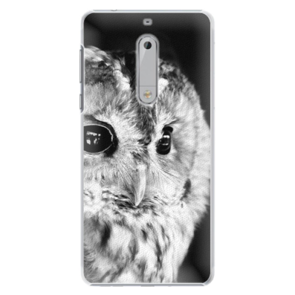 Plastové pouzdro iSaprio - BW Owl - Nokia 5