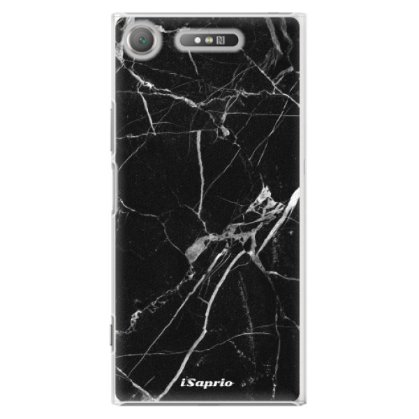 Plastové pouzdro iSaprio - Black Marble 18 - Sony Xperia XZ1