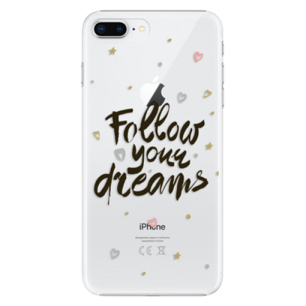 Plastové pouzdro iSaprio - Follow Your Dreams - black - iPhone 8 Plus