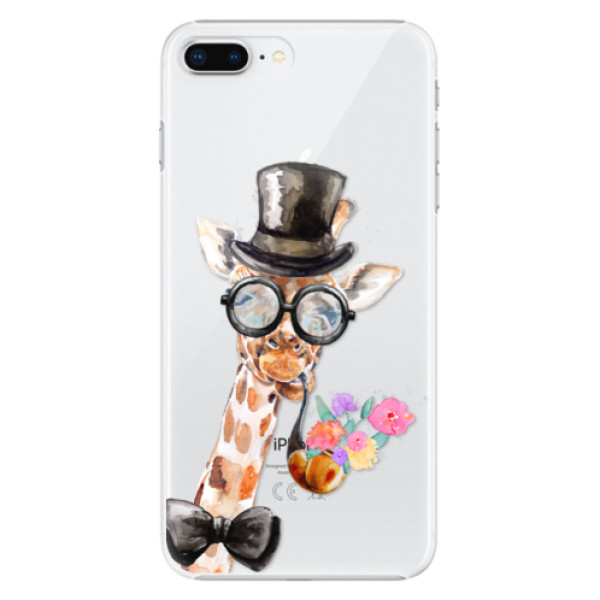 Plastové pouzdro iSaprio - Sir Giraffe - iPhone 8 Plus