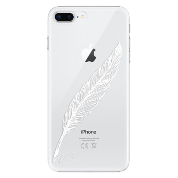 Plastové pouzdro iSaprio - Writing By Feather - white - iPhone 8 Plus