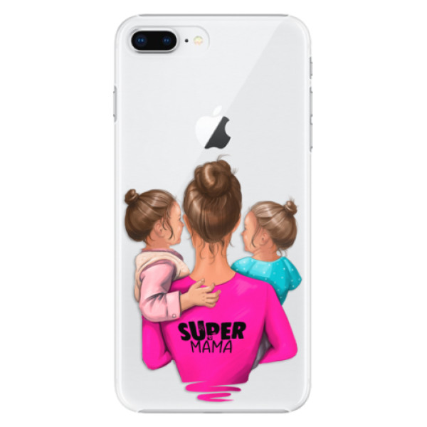 Plastové pouzdro iSaprio - Super Mama - Two Girls - iPhone 8 Plus