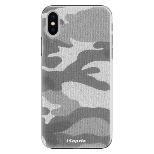 Plastové pouzdro iSaprio - Gray Camuflage 02 - iPhone X