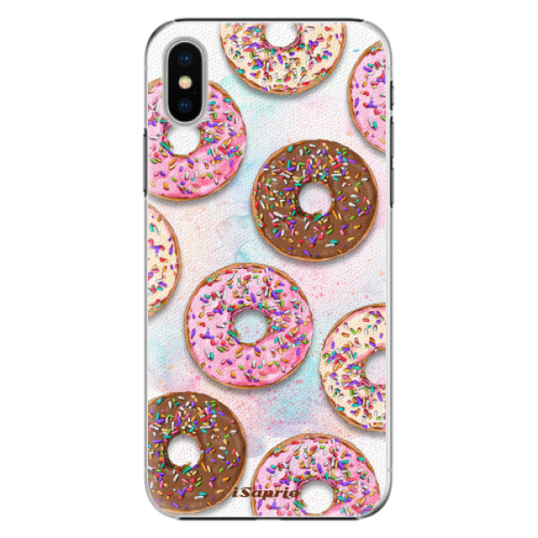 Plastové pouzdro iSaprio Donutky Všude 11 na mobil Apple iPhone X (Plastový kryt, obal, pouzdro iSaprio Donutky Všude 11 na mobilní telefon iPhone X)