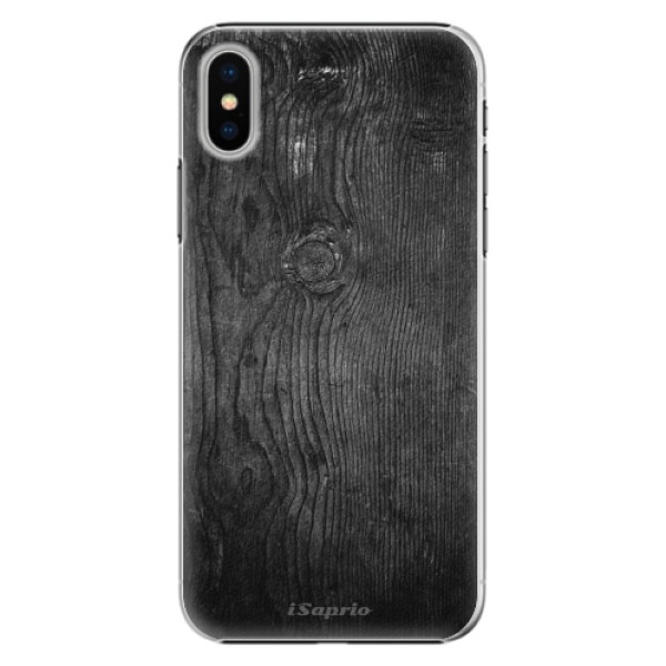 Plastové pouzdro iSaprio - Black Wood 13 - iPhone X