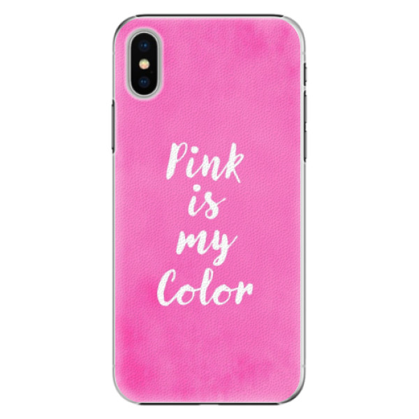 Plastové pouzdro iSaprio Pink is my color na mobil Apple iPhone X (Plastový kryt, obal, pouzdro iSaprio Pink is my color na mobilní telefon iPhone X)