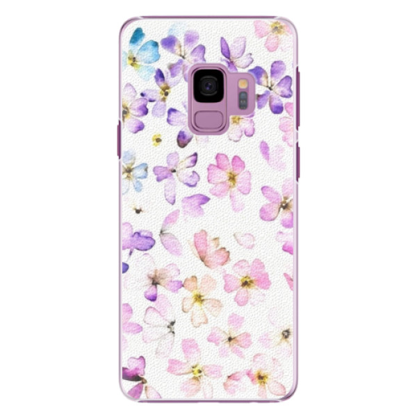 Plastové pouzdro iSaprio Fialové Kvítky na mobil Samsung Galaxy S9 (Plastový kryt, obal, pouzdro iSaprio Fialové Kvítky na mobilní telefon Samsung Galaxy S9)