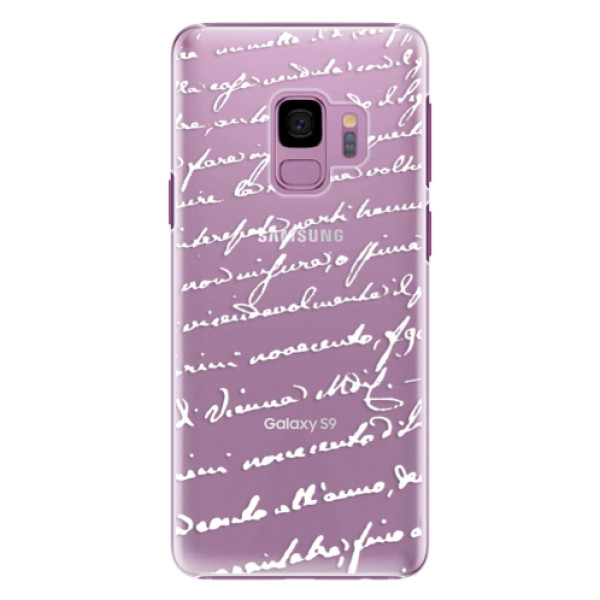 Plastové pouzdro iSaprio - Handwriting 01 - white - Samsung Galaxy S9