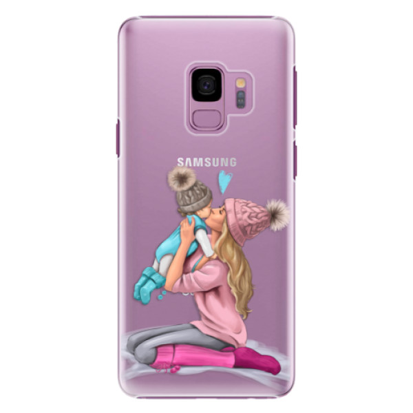 Plastové pouzdro iSaprio - Kissing Mom - Blond and Boy - Samsung Galaxy S9