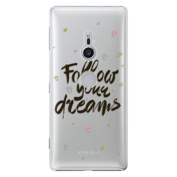 Plastové pouzdro iSaprio - Follow Your Dreams - black - Sony Xperia XZ2