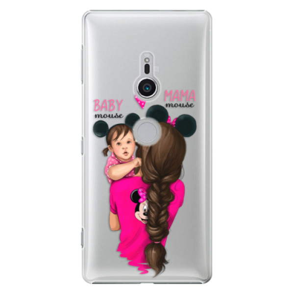 Plastové pouzdro iSaprio - Mama Mouse Brunette and Girl - Sony Xperia XZ2