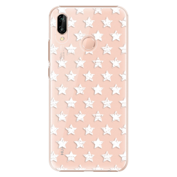 Plastové pouzdro iSaprio - Stars Pattern - white - Huawei P20 Lite