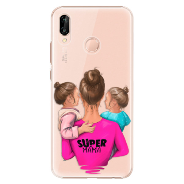 Plastové pouzdro iSaprio - Super Mama - Two Girls - Huawei P20 Lite