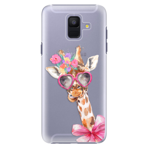 Plastové pouzdro iSaprio - Lady Giraffe - Samsung Galaxy A6