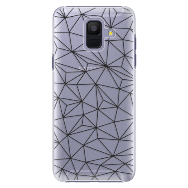 Plastové pouzdro iSaprio - Abstract Triangles 03 - black - Samsung Galaxy A6