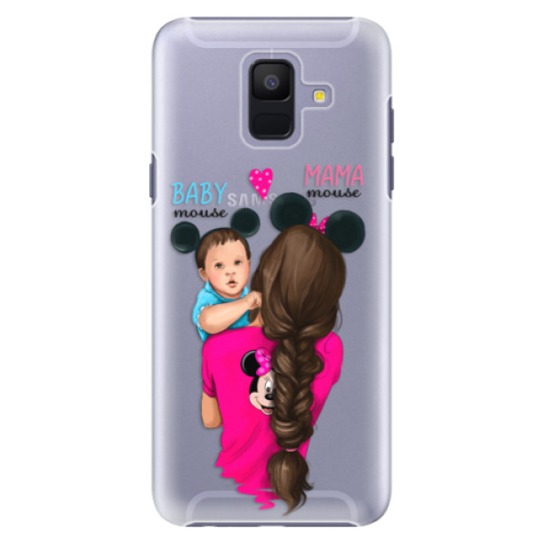 Plastové pouzdro iSaprio - Mama Mouse Brunette and Boy - Samsung Galaxy A6