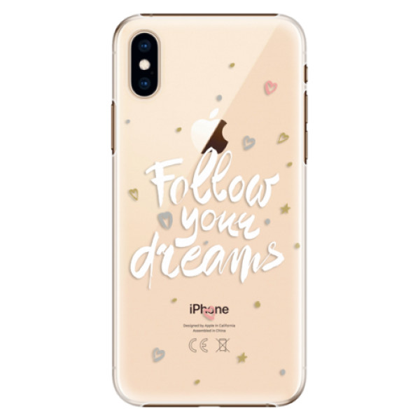 Plastové pouzdro iSaprio - Follow Your Dreams - white - iPhone XS