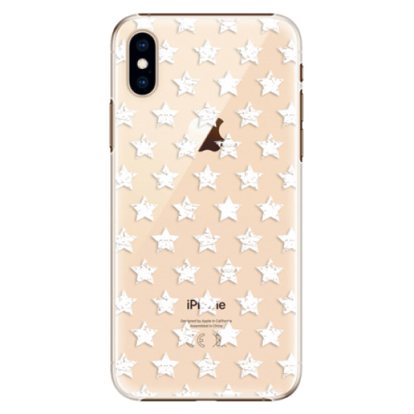 Plastové pouzdro iSaprio - Stars Pattern - white - iPhone XS