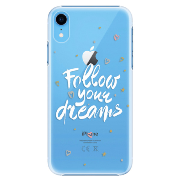 Plastové pouzdro iSaprio - Follow Your Dreams - white - iPhone XR