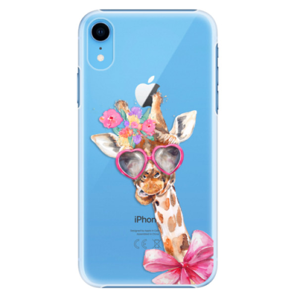 Plastové pouzdro iSaprio - Lady Giraffe - iPhone XR