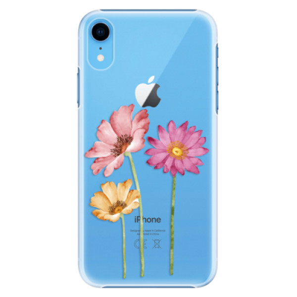 Plastové pouzdro iSaprio - Three Flowers - iPhone XR