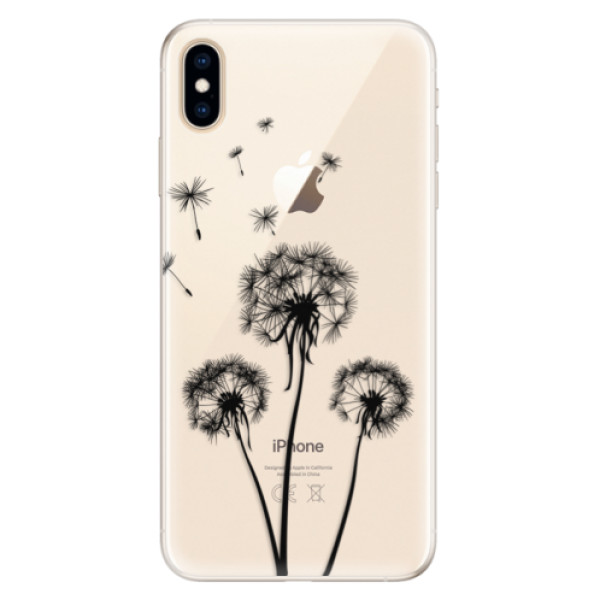 Silikonové pouzdro iSaprio - Three Dandelions - black - iPhone XS Max